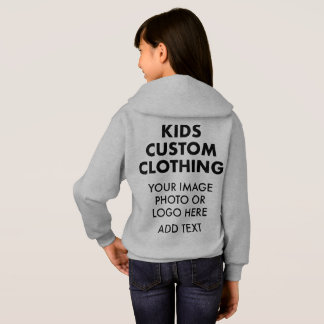 Custom Personalised GIRL'S PULLOVER HOODIE - GREY