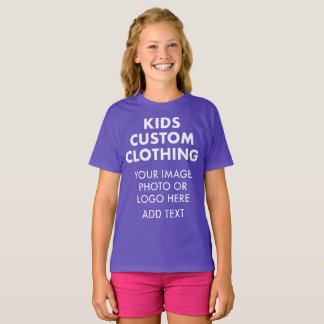 Custom Personalised GIRL'S T-SHIRT - PURPLE