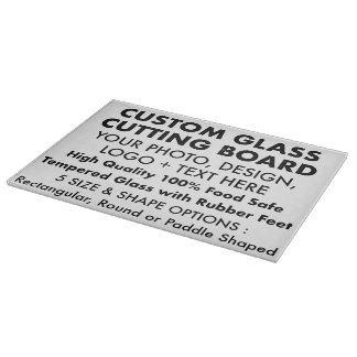 Custom Personalised Glass Cutting Board 15" x 11"