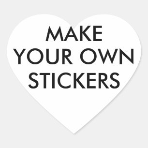 Custom Personalised Glossy Heart Shaped Stickers