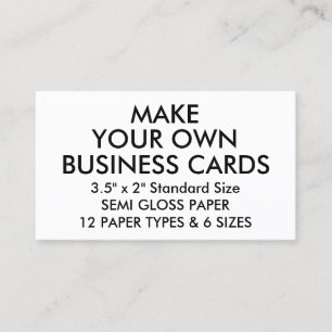 Custom Personalised GLOSSY Standard Business Cards