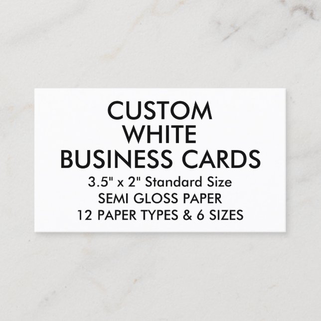 Custom Personalised GLOSSY Standard Business Cards (Front)