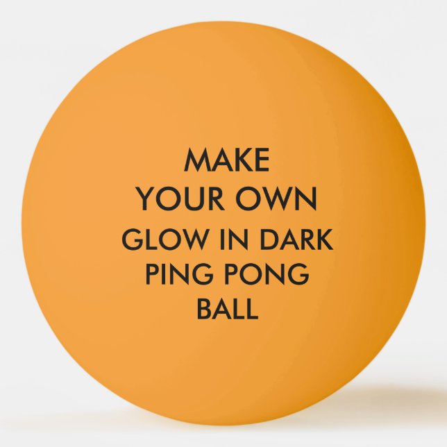 Custom Personalised GLOW IN DARK Ping Pong Ball (Front)