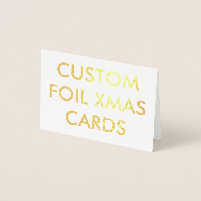 Custom Personalised Gold Foil Christmas Card (Front)