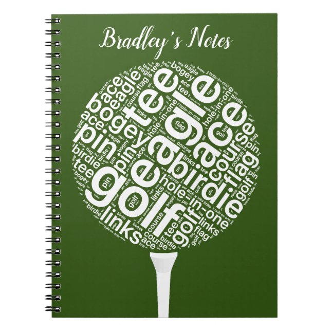 Custom Personalised Golf Notebook (Front)