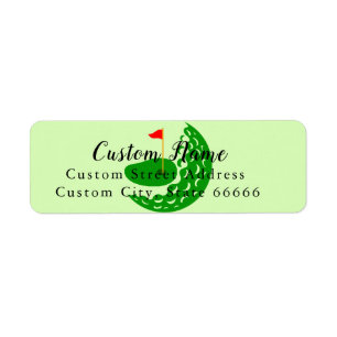 Custom Personalised Golf Theme Return Address