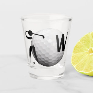 Custom Personalised Golf Whiskey Shot Glass
