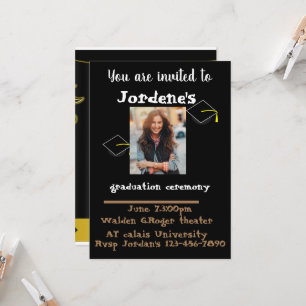 Custom personalised graduation ceremony , invitation