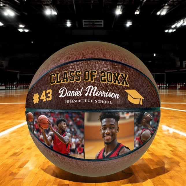 Custom Personalised Graduation Senior Photo  Basketball (Creator Uploaded)