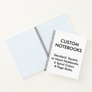 Custom Personalised Graph Notebook Blank Template