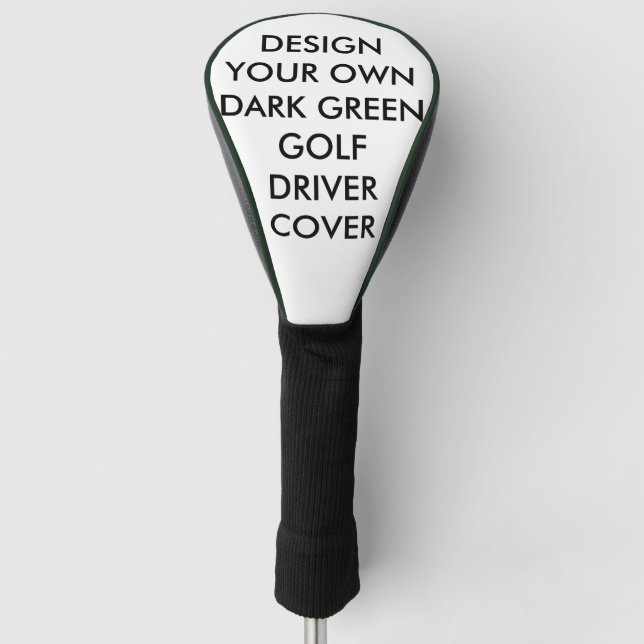Custom Personalised Green Golf Driver Club Cover (Front)
