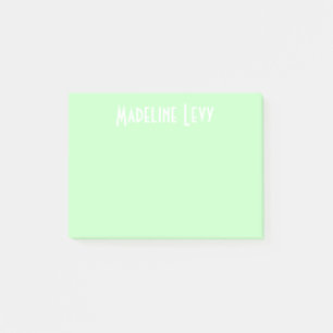 Custom Personalised Green Post its  with name Post-it Notes