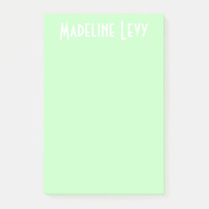 Custom Personalised Green Post its  with name Post-it Notes