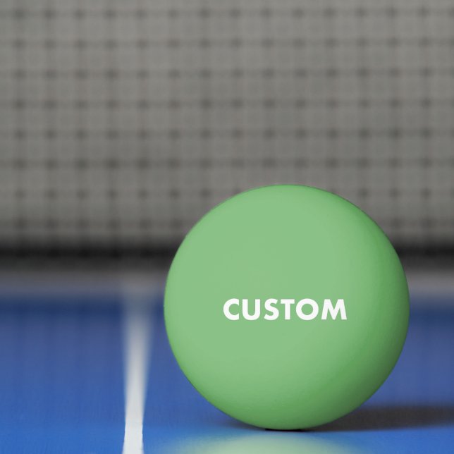 Custom Personalised GREEN Table Tennis Ping Pong Ball (Net)