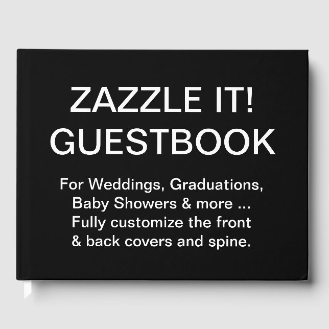Custom Personalised Guestbook Blank Template (Front)