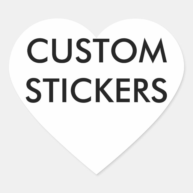 Custom Personalised Heart Stickers Blank Template (Front)