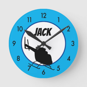 Custom personalised Helicopter Clock