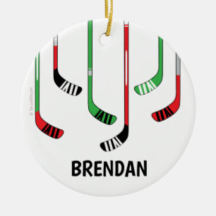 Custom Personalised Hockey Christmas Ornament