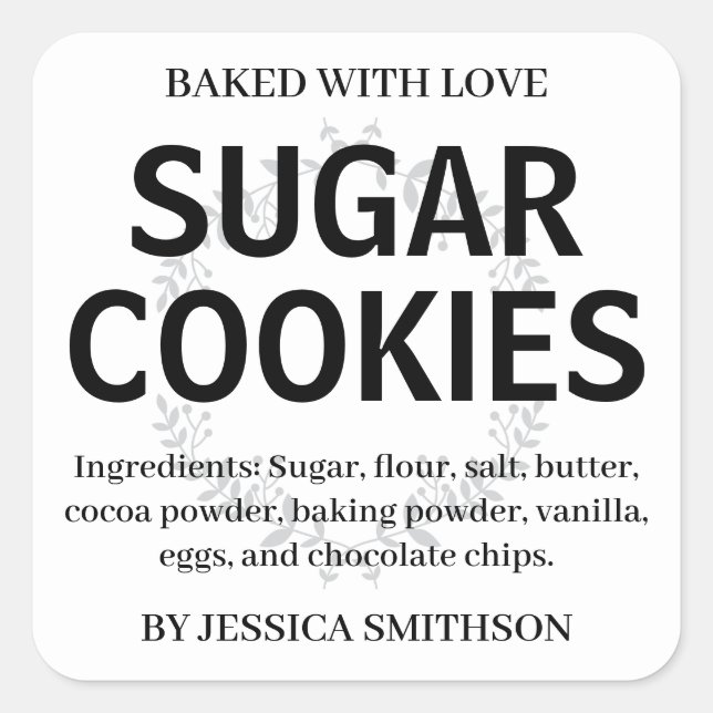 Custom Personalised Homemade label HM001_02sqv1 (Front)