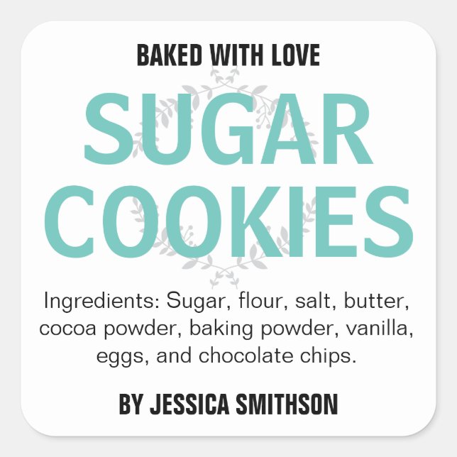 Custom Personalised Homemade label HM001_02sqv2 (Front)