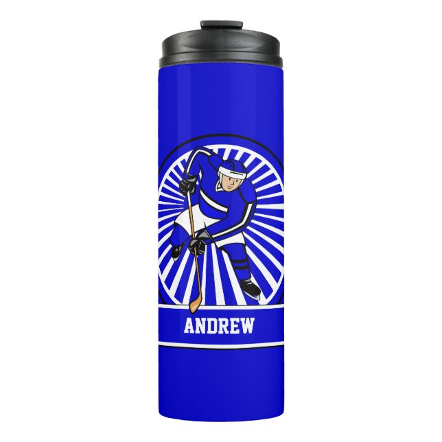 Custom Personalised Ice Hockey Player B Thermal Tumbler (Front)