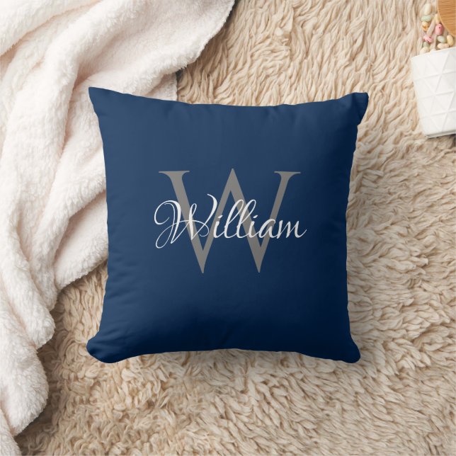 Custom Personalised Initial Script Monogram Cushion (Blanket)