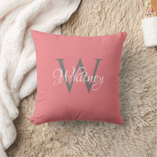 Custom Personalised Initial Script Monogram Cushion