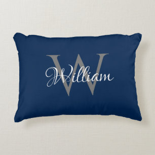 Custom Personalised Initial Script Monogram Decorative Cushion
