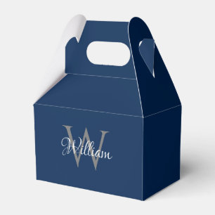 Custom Personalised Initial Script Monogram Favour Box