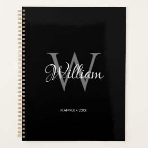 Custom Personalised Initial Script Monogram Planner