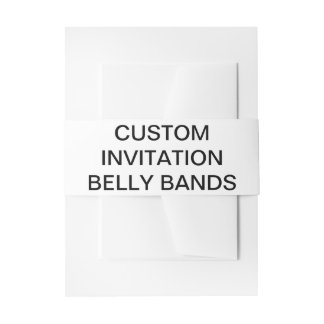 Custom Personalised Invitation Belly Bands Blank Band