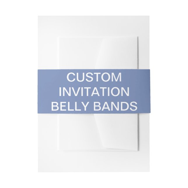Custom Personalised Invitation Belly Bands Blank Invitation Belly Band (Front Example)