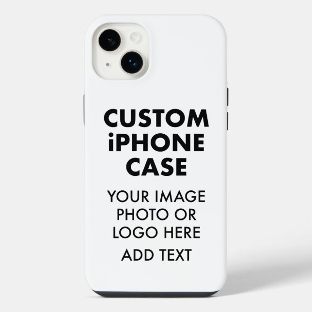 Custom Personalised iPHONE 14 PLUS BUDGET TOUGH iPhone Case (Back)