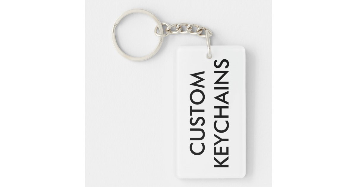 Custom Personalised Keychain Blank Template Zazzle
