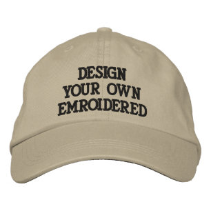 Custom Personalised Khaki Embroidered Baseball Cap