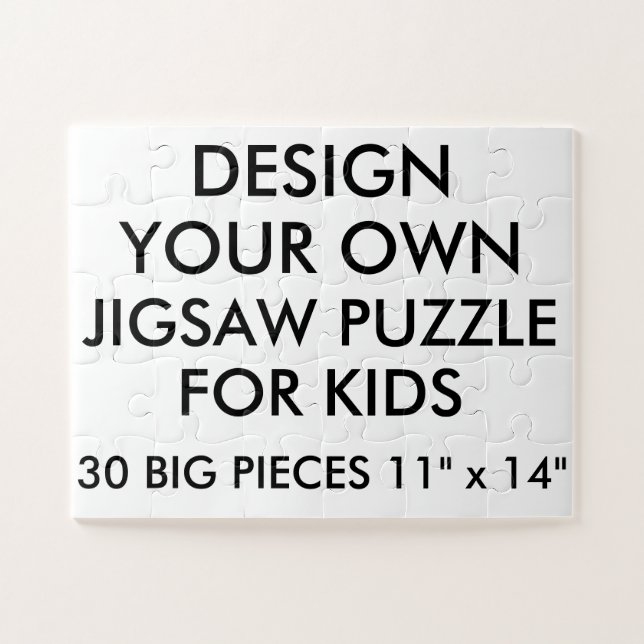 Custom Personalised Kids Jigsaw Puzzle 30 Big Pc. (Horizontal)