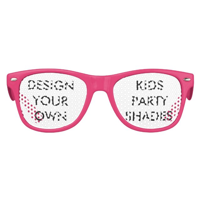 Custom Personalised Kids Pink Retro Party Shades (Front)
