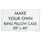 Custom Personalised King Size Pillow Case 20"x40"