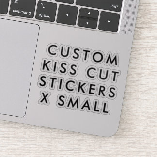 Custom Personalised KISS CUT STICKERS 3x3" X SMALL