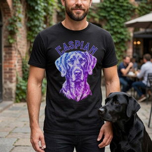 Custom Personalised Labrador Rainbow Watercolor T-Shirt