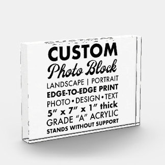Custom Personalised Landscape Photo Paperweight