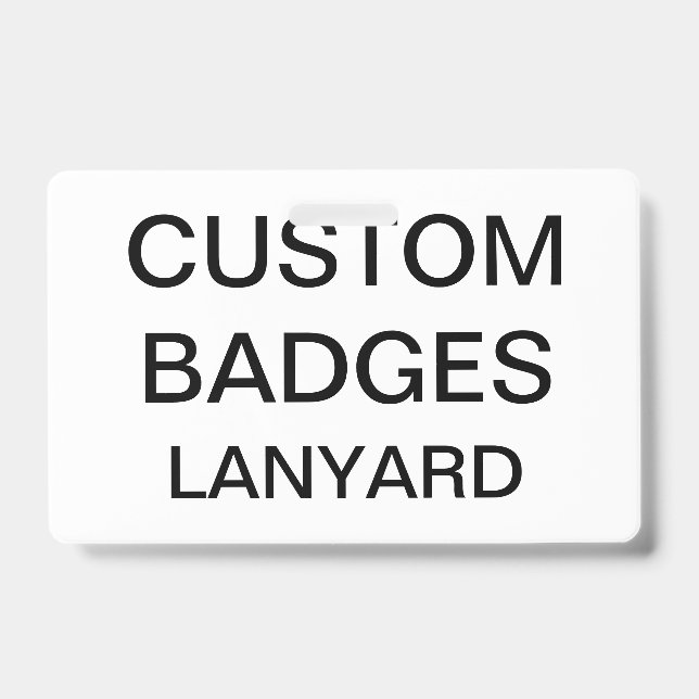 Custom Personalised LANYARD BADGE ID Badge (Front)