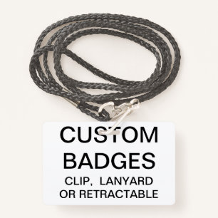 Custom Personalised LANYARD BADGE Template ID Badge