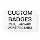 Custom Personalised LANYARD BADGE Template