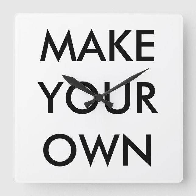 Custom Personalised Large 10.75" Square Wall Clock (Front)