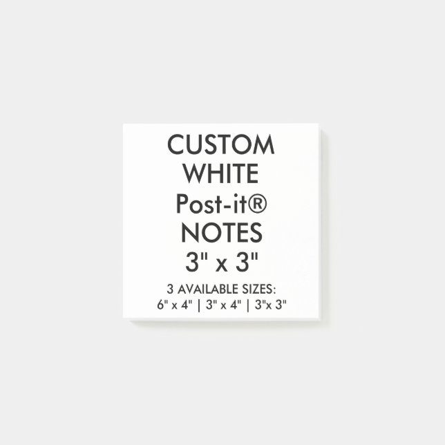 Custom Personalised Large 3" Square Post-it® Notes (Front)