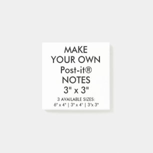 Custom Personalised Large 3" Square Post-it® Notes