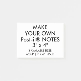 Custom Personalised Large 3" x 4" Post-it® Notes