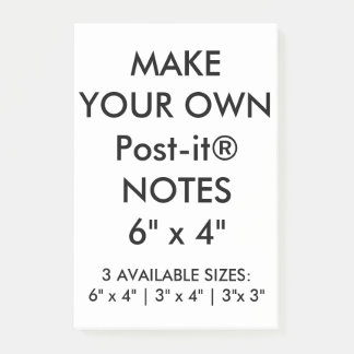 Custom Personalised Large 6" x 4" Post-it® Notes