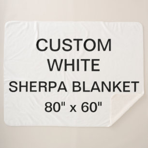 Custom Personalised Large 80" x 60" Sherpa Blanket
